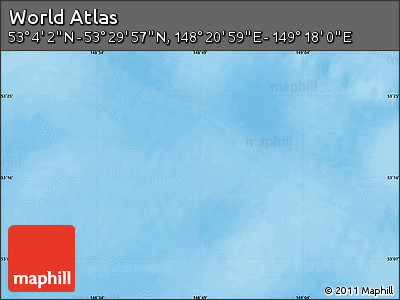 Physical Map of the Area around 53° 17' 0" N, 148° 49' 29" E