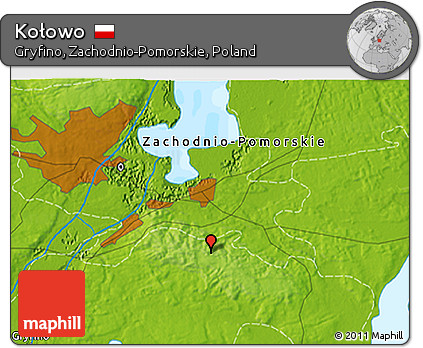 Physical 3D Map of Kołowo
