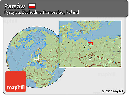 Savanna Style Location Map of Parsów