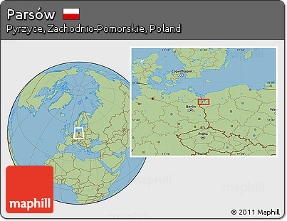 Savanna Style Location Map of Parsów