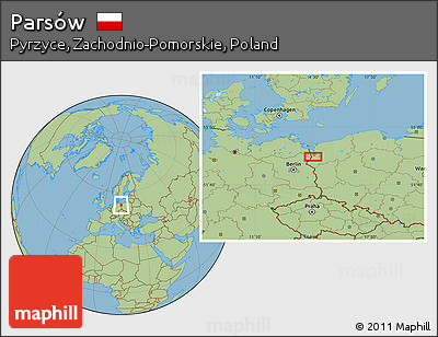 Savanna Style Location Map of Parsów