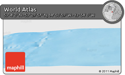 Physical Panoramic Map of the Area around 53° 17' 0" N, 14° 22' 30" W
