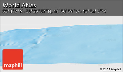 Physical Panoramic Map of the Area around 53° 17' 0" N, 14° 22' 30" W