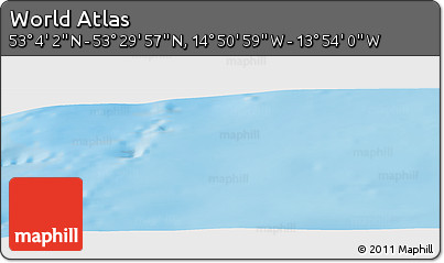 Physical Panoramic Map of the Area around 53° 17' 0" N, 14° 22' 30" W