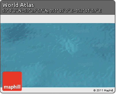 Satellite 3D Map of the Area around 53° 17' 0" N, 152° 13' 29" E