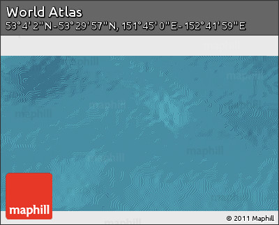 Satellite 3D Map of the Area around 53° 17' 0" N, 152° 13' 29" E