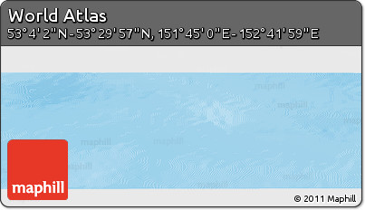 Physical Panoramic Map of the Area around 53° 17' 0" N, 152° 13' 29" E