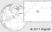 Blank Location Map of the area around 53° 17' 0" N, 164° 7' 30" E