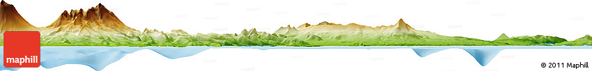 Physical Horizon Map of the Area around 53° 17' 0" N, 168° 13' 29" W