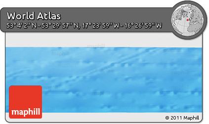 Physical Panoramic Map of the Area around 53° 17' 0" N, 16° 55' 29" W