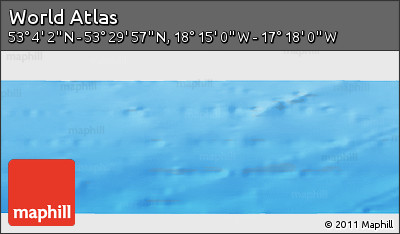 Shaded Relief Panoramic Map of the Area around 53° 17' 0" N, 17° 46' 29" W