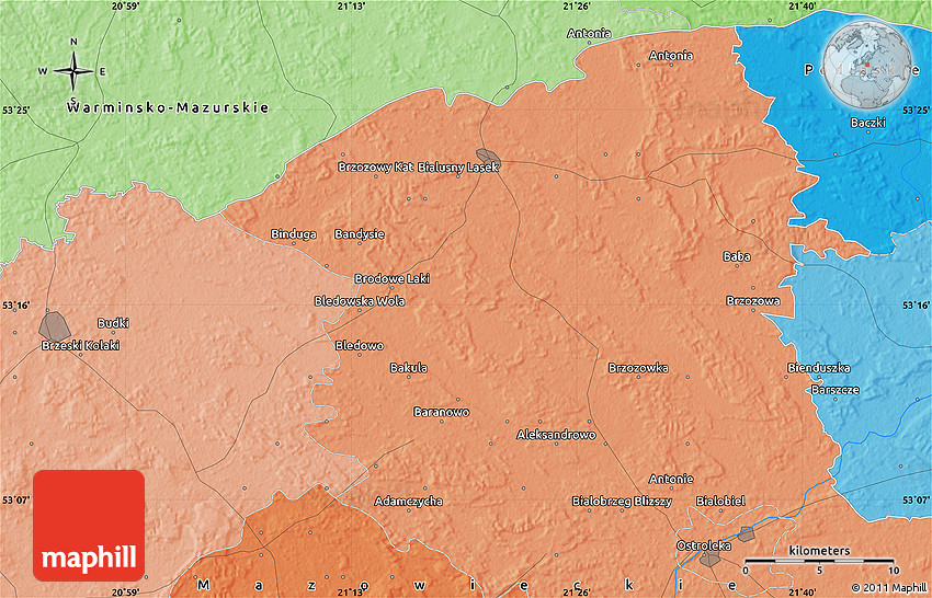 Political Map of Ulatowo Pogorzel