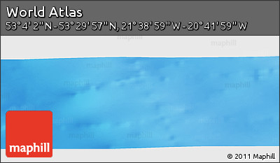 Shaded Relief Panoramic Map of the Area around 53° 17' 0" N, 21° 10' 29" W