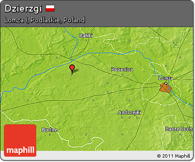 Physical 3D Map of Dzierzgi
