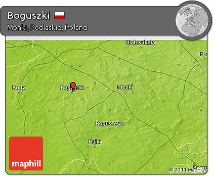 Physical 3D Map of Boguszki