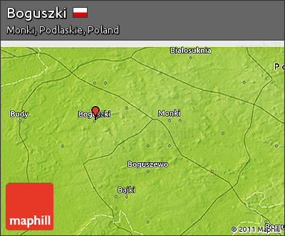 Physical 3D Map of Boguszki