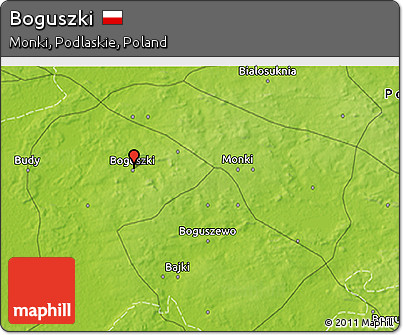 Physical 3D Map of Boguszki