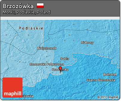 Political 3D Map of Brzozówka