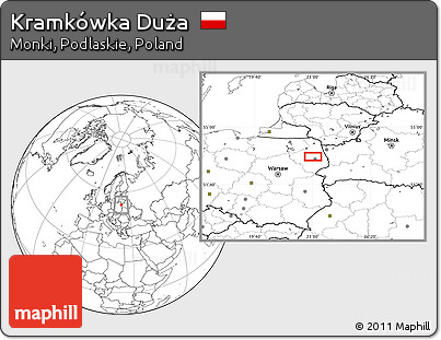 Blank Location Map of Kramkówka Duża