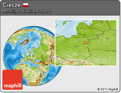 Physical Location Map of Ciesze