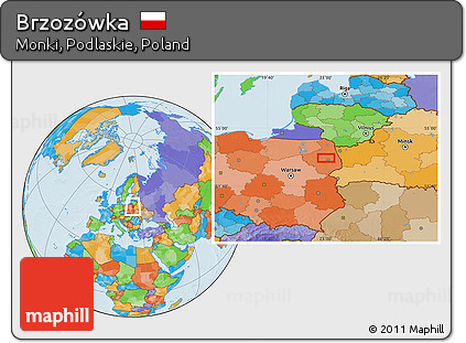 Political Location Map of Brzozówka