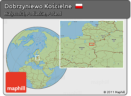 Savanna Style Location Map of Dobrzyniewo Kościelne