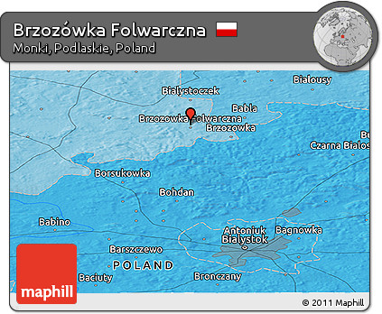 Political Panoramic Map of Brzozówka Folwarczna
