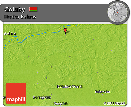 Physical 3D Map of Goluby