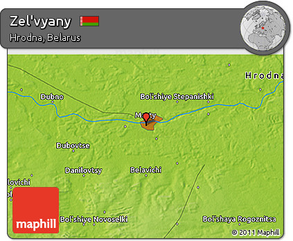 Physical 3D Map of Zel'vyany