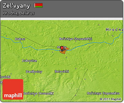 Physical 3D Map of Zel'vyany