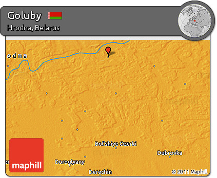 Political 3D Map of Goluby