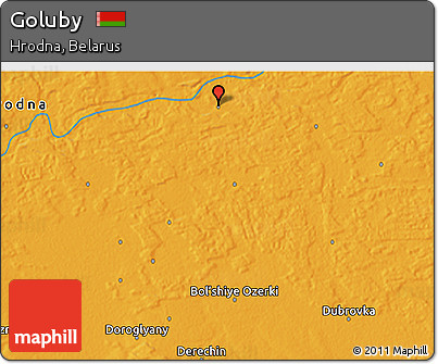 Political 3D Map of Goluby