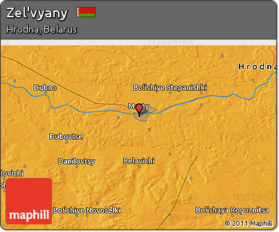 Political 3D Map of Zel'vyany