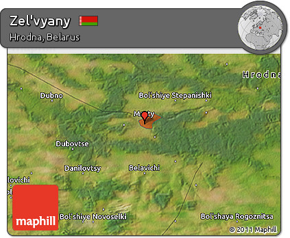 Satellite 3D Map of Zel'vyany