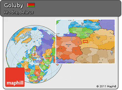 Political Location Map of Goluby