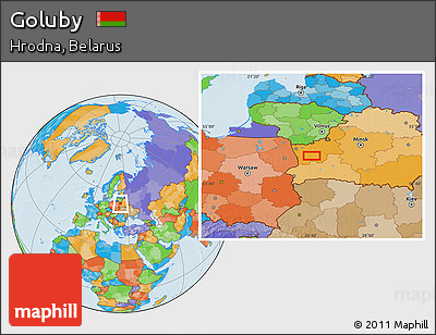 Political Location Map of Goluby