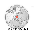 Outline Map of the Area around 53° 17' 0" N, 24° 43' 30" E, rectangular outline