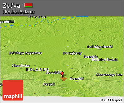 Physical Panoramic Map of Zel'va