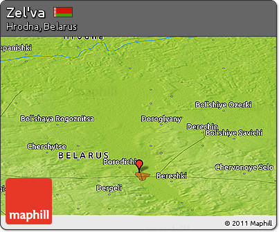 Physical Panoramic Map of Zel'va