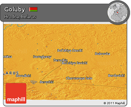 Political Panoramic Map of Goluby