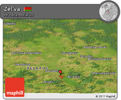 Satellite Panoramic Map of Zel'va