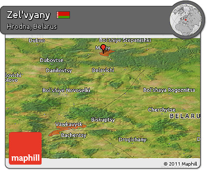 Satellite Panoramic Map of Zel'vyany