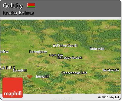 Satellite Panoramic Map of Goluby