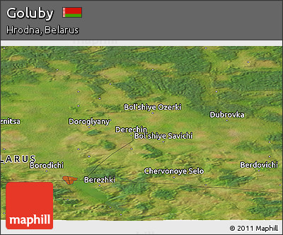Satellite Panoramic Map of Goluby