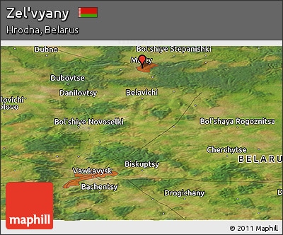 Satellite Panoramic Map of Zel'vyany