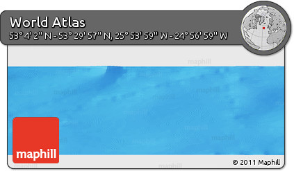 Physical Panoramic Map of the Area around 53° 17' 0" N, 25° 25' 29" W