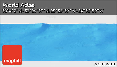 Physical Panoramic Map of the Area around 53° 17' 0" N, 25° 25' 29" W