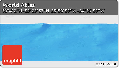Physical Panoramic Map of the Area around 53° 17' 0" N, 25° 25' 29" W
