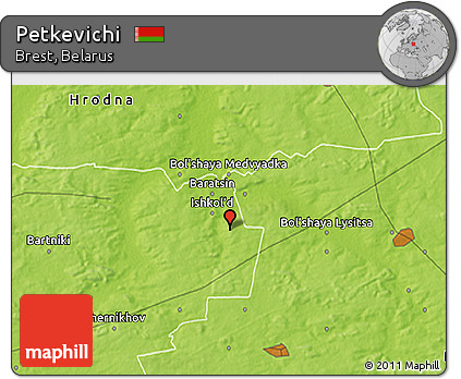Physical 3D Map of Petkevichi