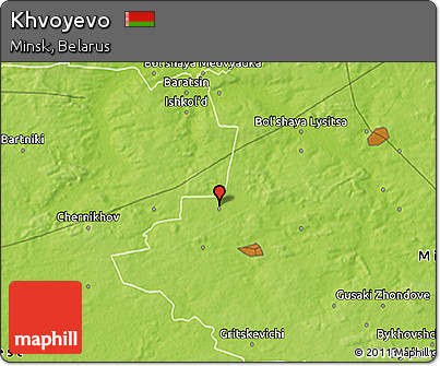 Physical 3D Map of Khvoyevo